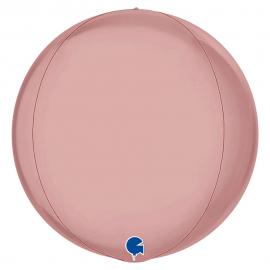 Stor Globe Folieballong Platinum Rosé