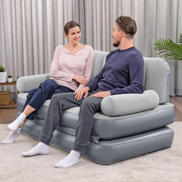 Oppblsbar Sofa 3-In-1 Innebygd Luftpumpe Multi-Max