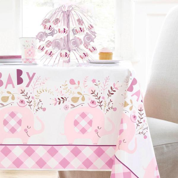 Babyshower Borddekorasjon Elefant Rosa