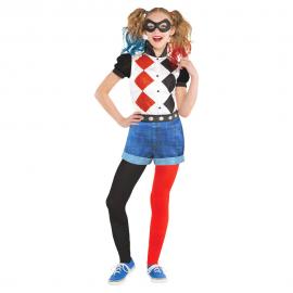 Harley Quinn Kostyme Superhero Girls Barn 10-12 år