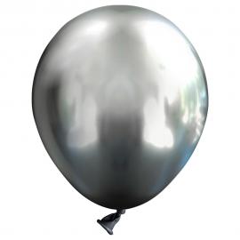 Miniballonger Chrome Grå 100-pakning