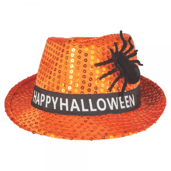 Happy Halloween Fedora Hatt med Lys