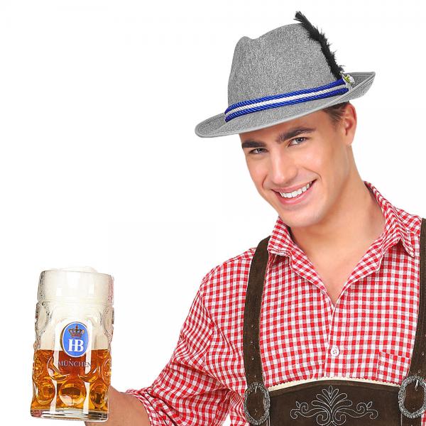 Oktoberfest Gr Hatt med Svart Fjr