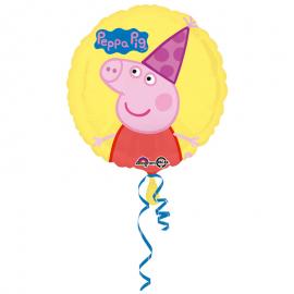 Peppa Gris Folieballong Gul XL