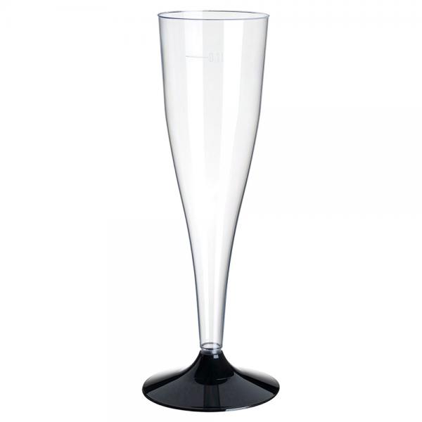 Champagneglass Transparent/Svart 20-pakning