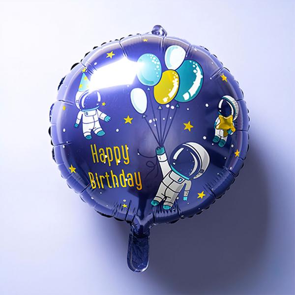 Folieballong Happy Birthday Astronaut