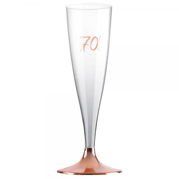 70-rs Champagneglass Flergangs Rosegull