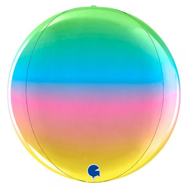 Globe Folieballong Rainbow