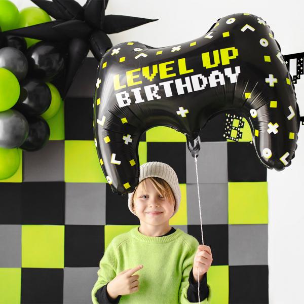 Spillkontroll Folieballong Level Up Birthday