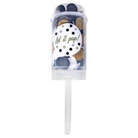 Konfetti Push Pop Hvit-Svart-Beige