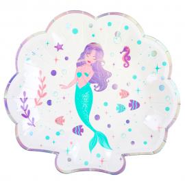 Papptallerkener Mermaid Party