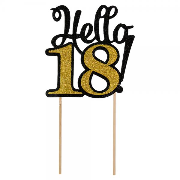 Hello 18 Kakepynt