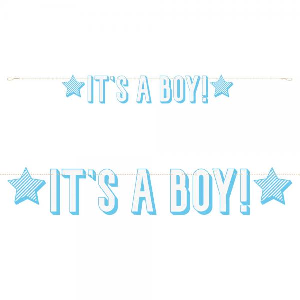 It's a Boy Girlander Bl & Hvit