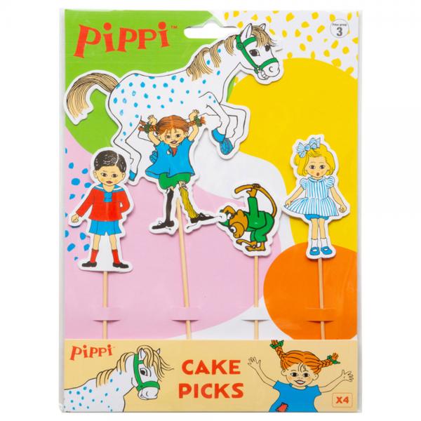 Pippi Cake Toppers 4-pakning