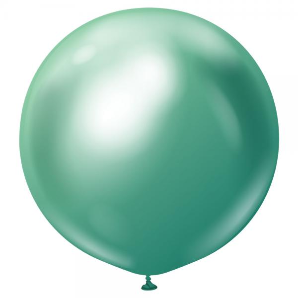 Grnne Gigantiske Chrome Latexballonger 2-pakning