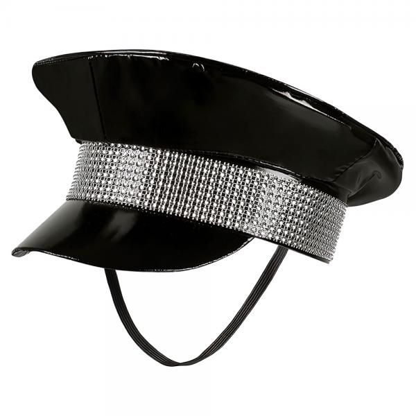 Caps Svart med Rhinestone