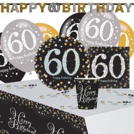 60-års Bursdag Sparkling Celebration Kit 8 Pers