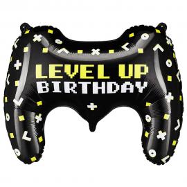 Spillkontroll Folieballong Level Up Birthday