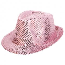 Trilby Hatt Rosa Paljetter