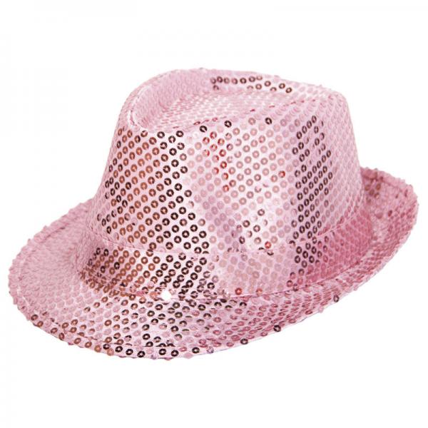 Trilby Hatt Rosa Paljetter