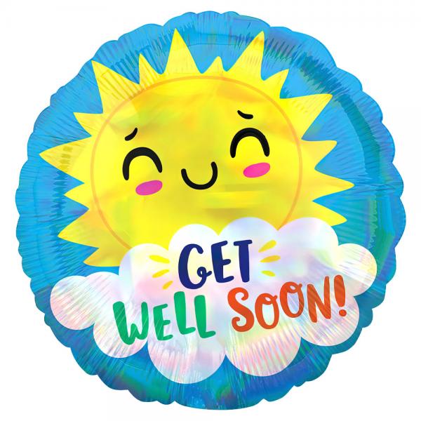 Folieballong Get Well Soon Sol