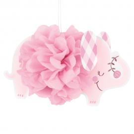 Babyshower Hengende Dekorasjoner Elefant Rosa