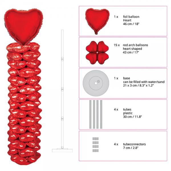 Rde Hjerter Ballongsyle