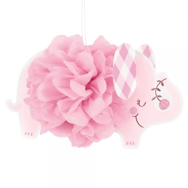 Babyshower Hengende Dekorasjoner Elefant Rosa