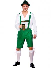 Lederhosen Grønt Kostyme X-Large