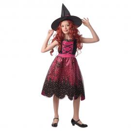 Pink Witch Heks Kostyme Barn 134-140