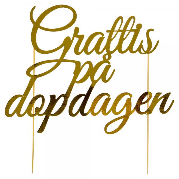 Grattis P Dopdagen Kakepynt