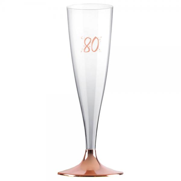 80-rs Champagneglass Flergangs Rosegull