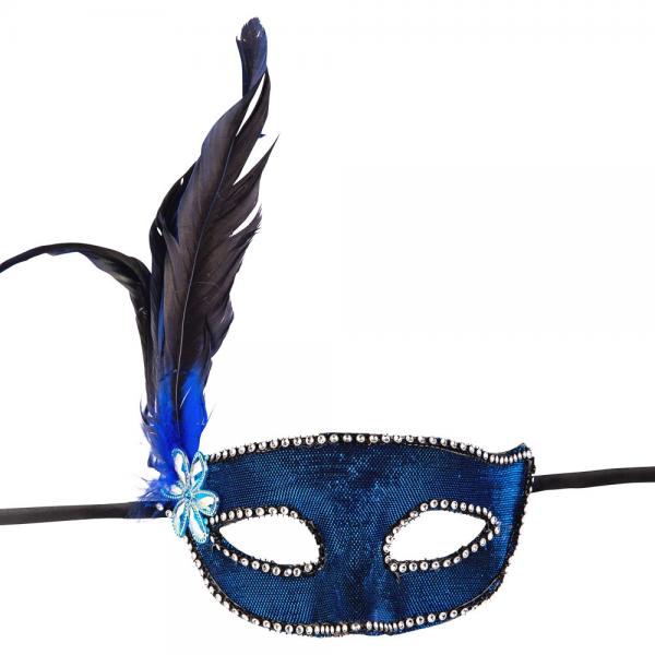 Venetiansk Maske Glitter Bl