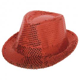 Rød Trilby Hatt