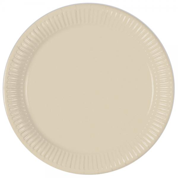 Cream Papptallerkener Solid Color