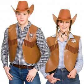 Cowboy Vest Brun