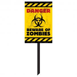 Advarselskilt Beware Of Zombies