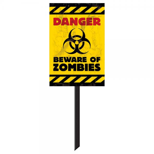 Advarselskilt Beware Of Zombies