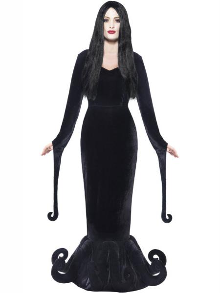 Morticia Addams Kjole Kostyme