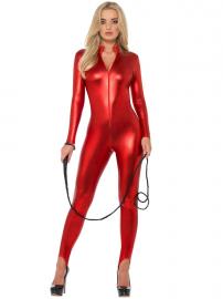 Catsuit Rødt Kostyme