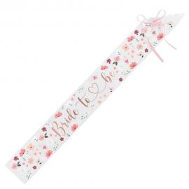 Bride to Be Sash med Blomster