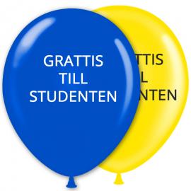 Ballonger Svensk Studentfeiring Grattis 24-pakning