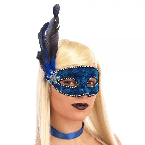 Venetiansk Maske Glitter Bl