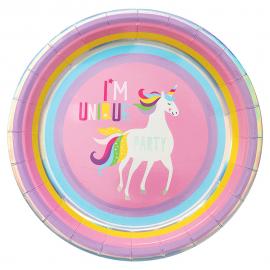 Papptallerkener Unicorn Party