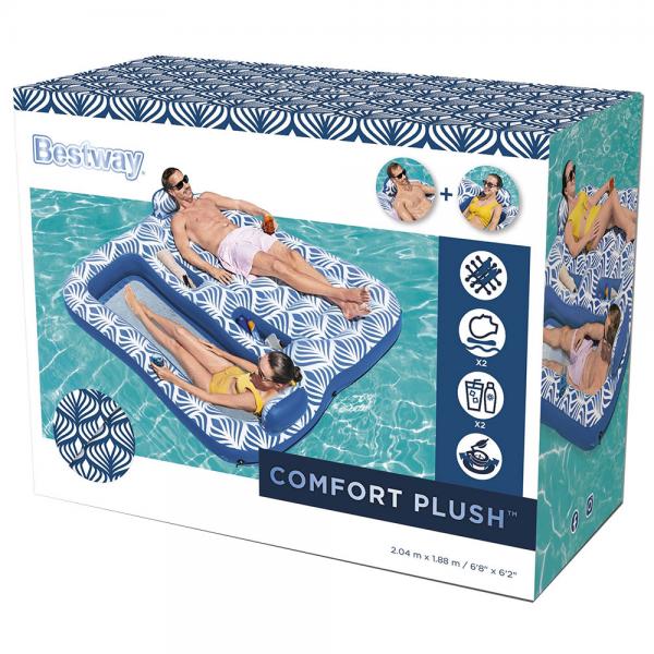 Oppblsbar Bademadrass Dobbel Comfort Plush