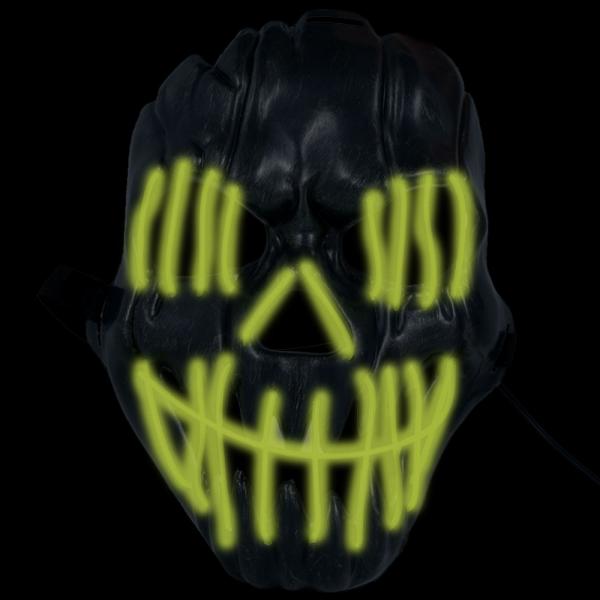 Smilende LED Maske Grnn