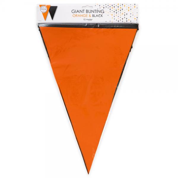 Svart/Oransje Flaggirlander Stor