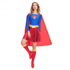 Supergirl Kostyme Klassisk Large