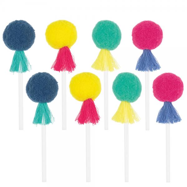 Pom Poms Cocktailpinner 8-pakning