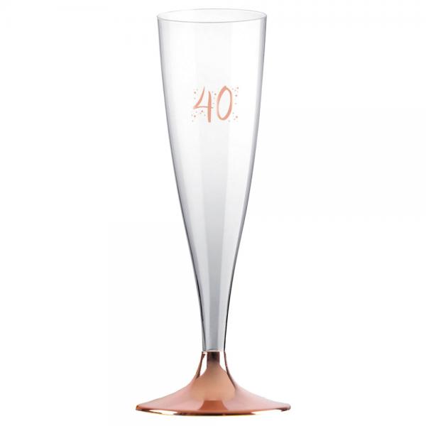 40-rs Champagneglass Flergangs Rosegull